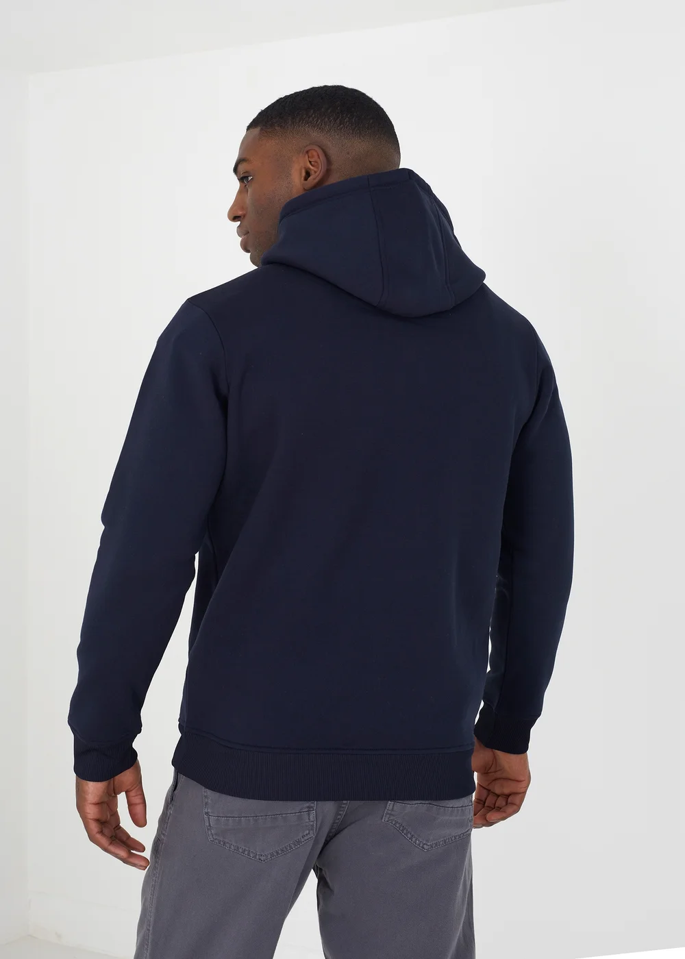Brave Soul Navy Hoodie With Kangaroo Pocket - S Image 2