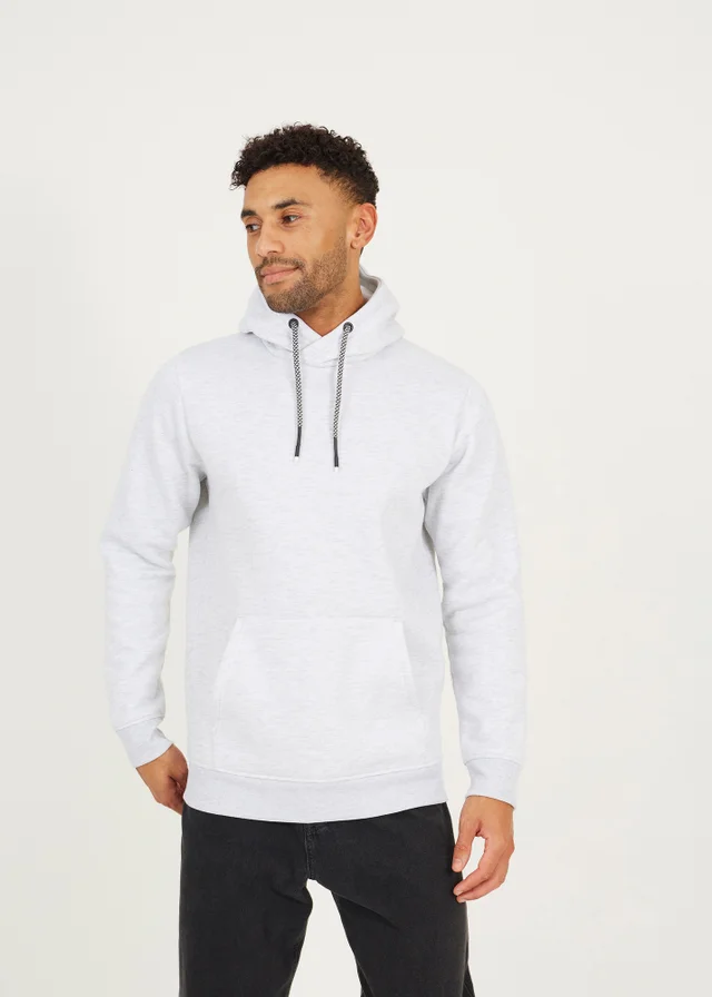 Brave Soul Ecru Hoodie With Kangaroo Pocket