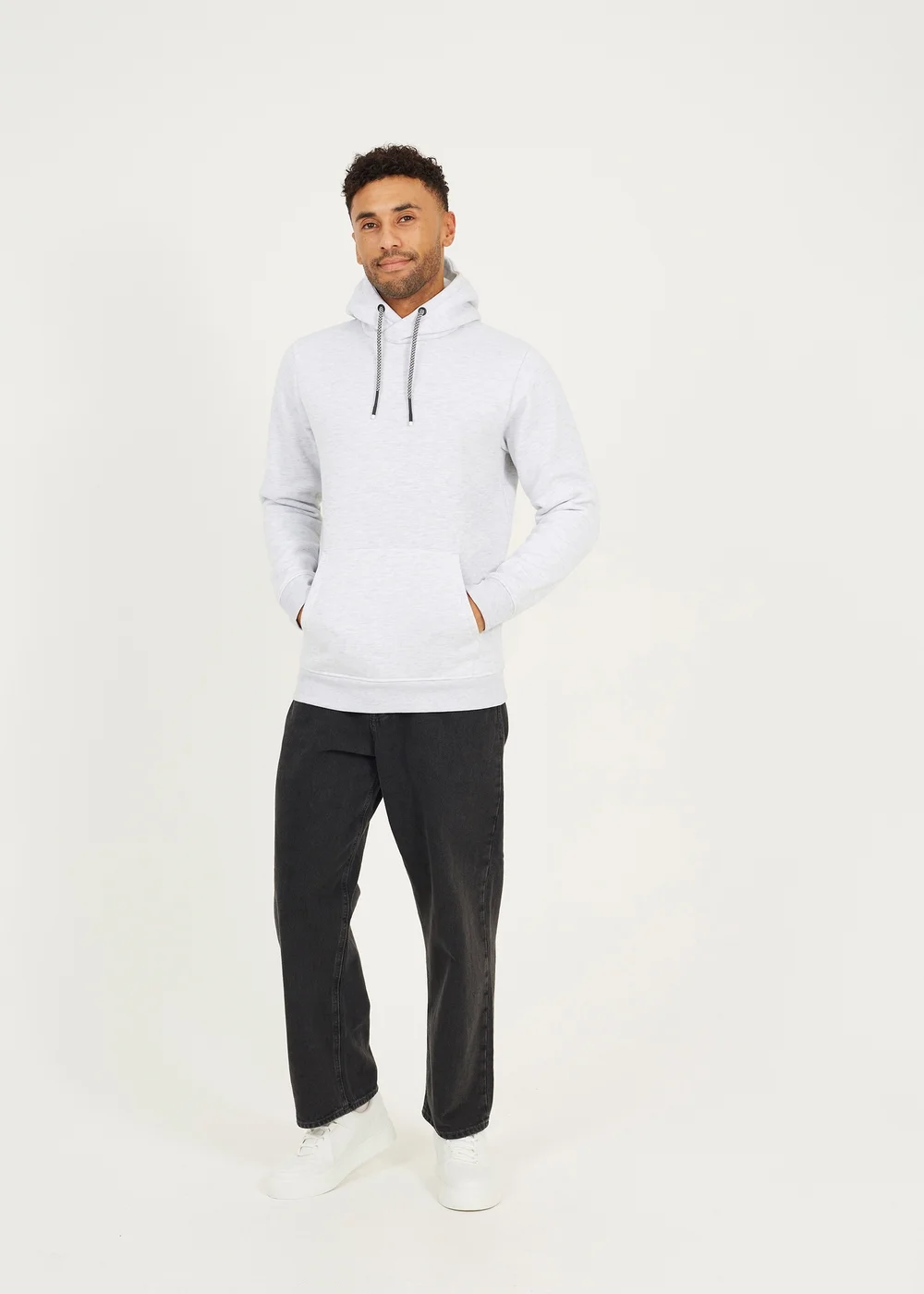 Brave Soul Ecru Hoodie With Kangaroo Pocket - L Image 4