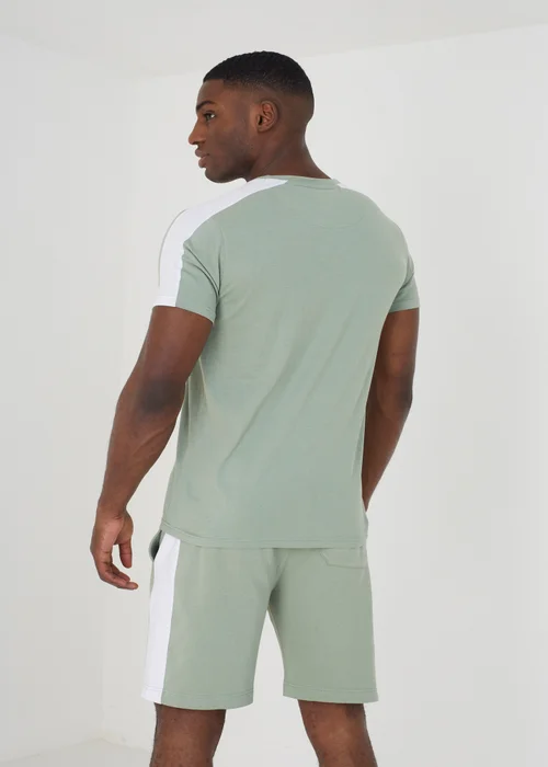 Brave Soul Green T-Shirt & Short Co-ord Set - Small Image 2
