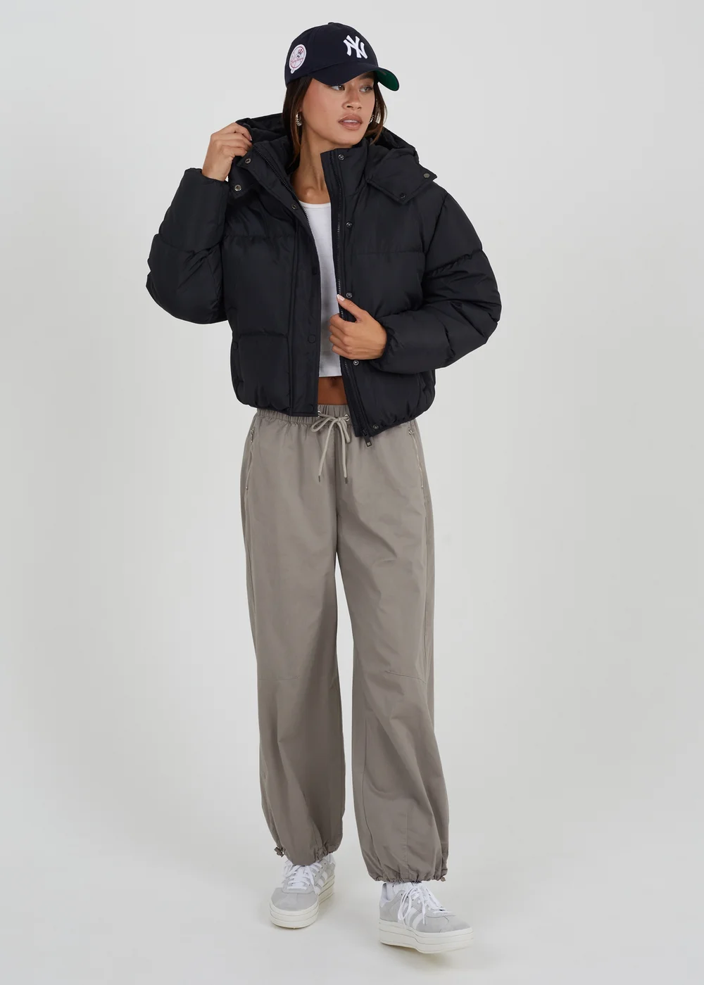 Brave Soul Grey Utility Style Adjustable Cargos - XS Image 3