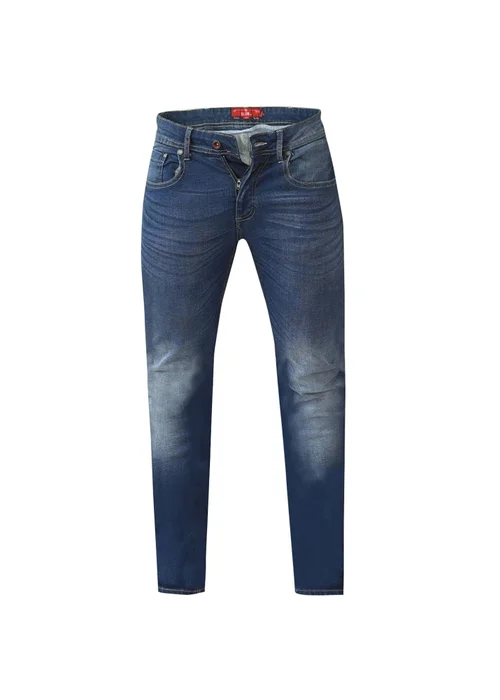 Duke Dark Blue Ambrose Kingsize Tapered Fit Stretch Jeans - 62 waist 30 leg Image 1