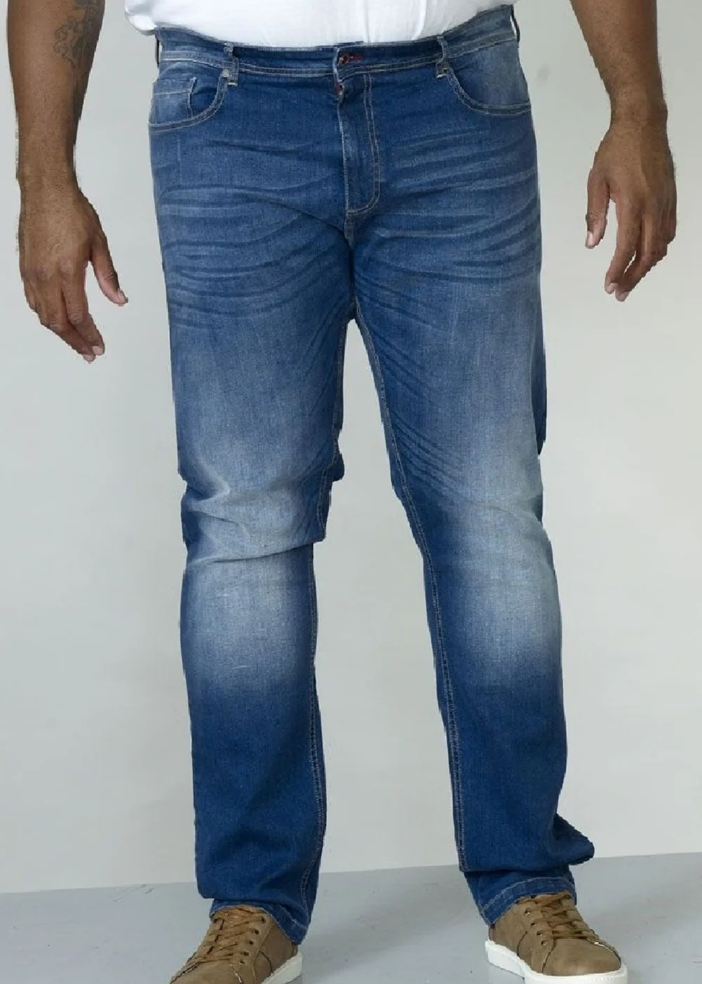 Duke Dark Blue Ambrose Kingsize Tapered Fit Stretch Jeans - 62 waist 30 leg Image 3