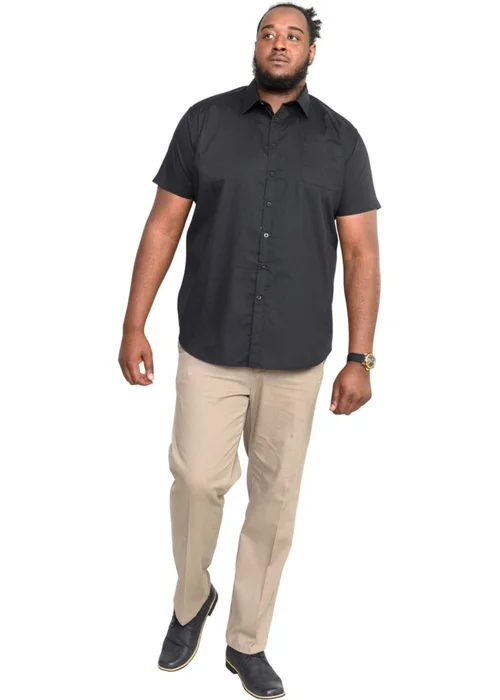 Duke Black Aeron Easy-Iron Kingsize Short-Sleeved Shirt - 2XL Image 1