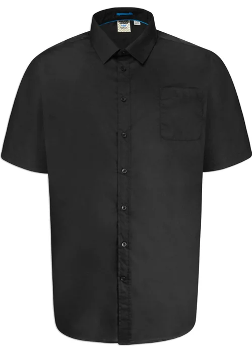 Duke Black Aeron Easy-Iron Kingsize Short-Sleeved Shirt - 2XL Image 3