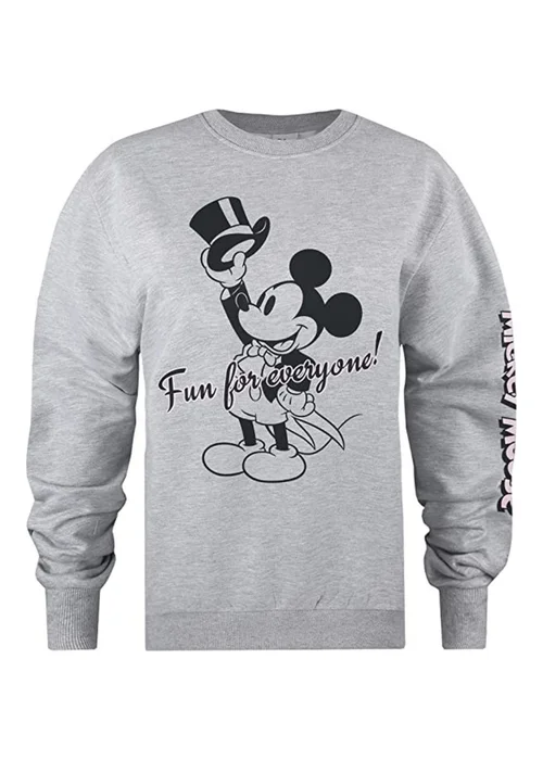 Disney Grey Showtime Fun For Everyone Mickey Mouse Sweatshirt - Small Image 4