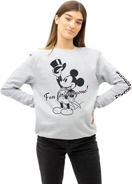 Disney Grey Showtime Fun For Everyone Mickey Mouse Sweatshirt - Small Image 1