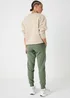 Khaki Tapered Jogging Bottoms - Small Image 2