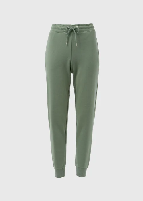 Khaki Tapered Jogging Bottoms - Small Image 4
