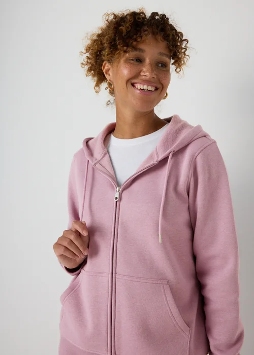 Purple Zip Up Hoodie - S Image 3
