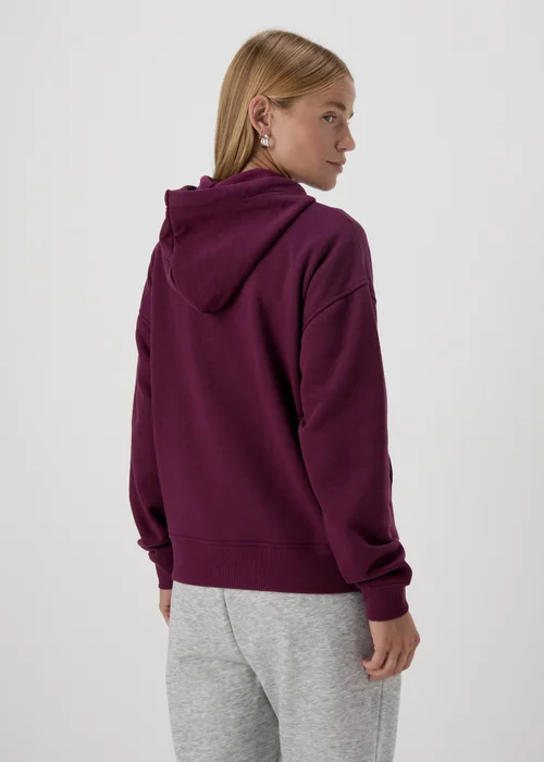 Burgundy Basic Hoodie - S Image 4