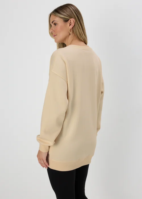Cream Longline Sweatshirt - S Image 2
