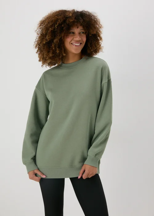 Khaki Longline Sweatshirt - S Image 4