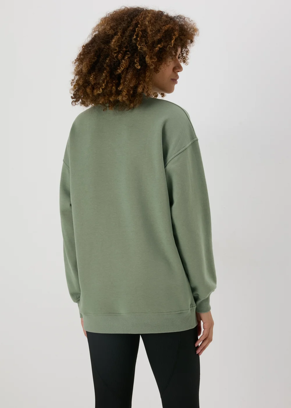 Khaki Longline Sweatshirt - S Image 2