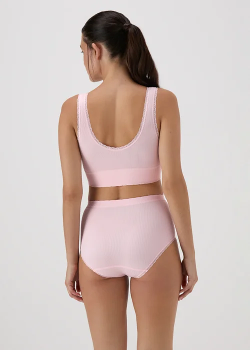 2 Pack Seamless Navy & Pink Crop Top Bras - S Image 2