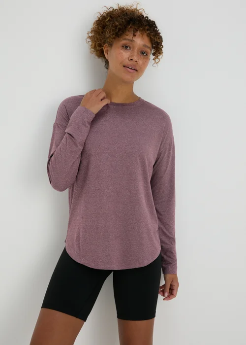 Souluxe Burgundy Long Sleeve T-Shirt - S Image 1