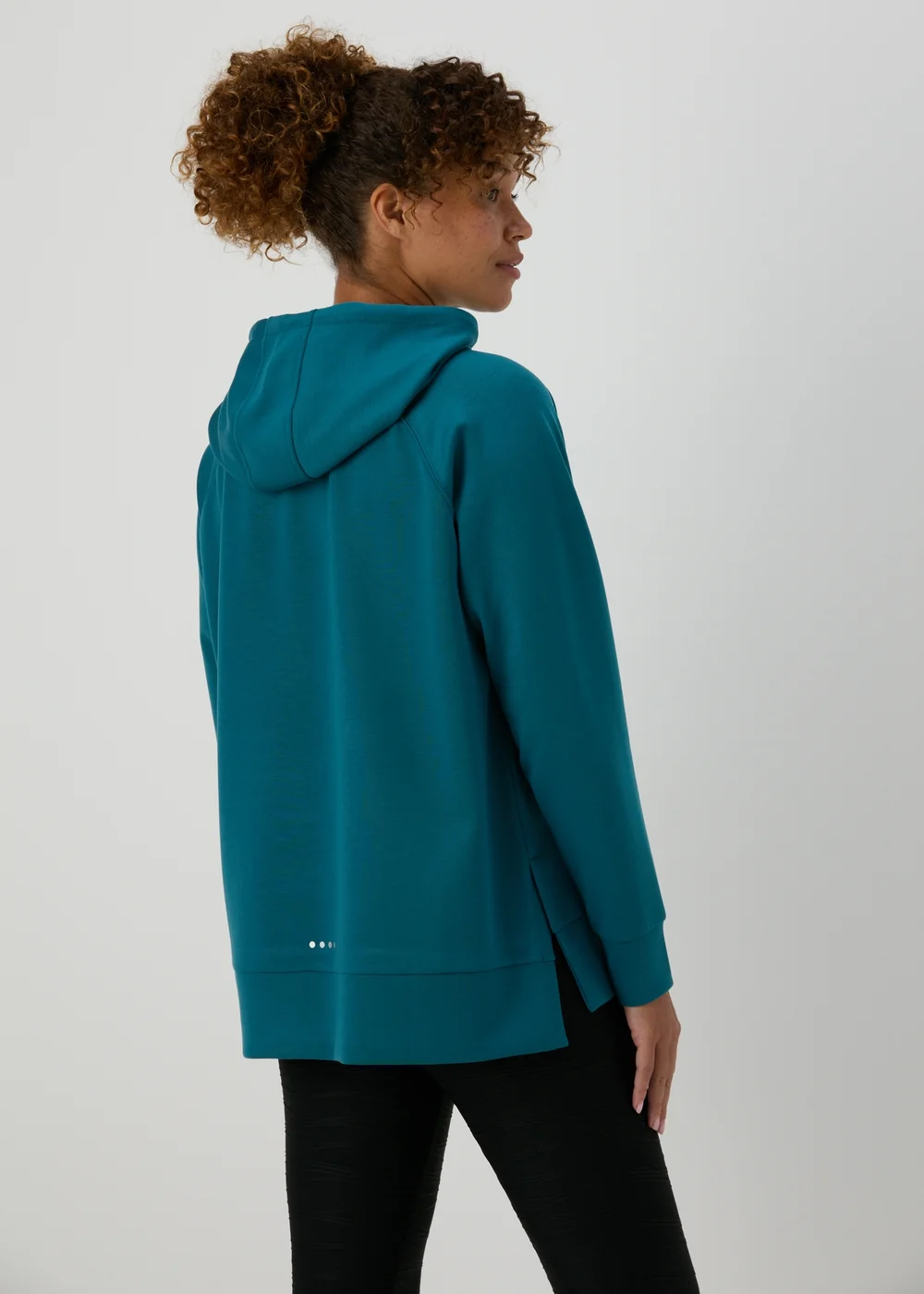 Souluxe Teal Longline Hoodie - S Image 2