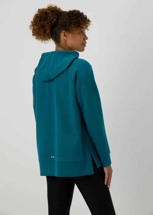 Souluxe Teal Longline Hoodie - S Image 2