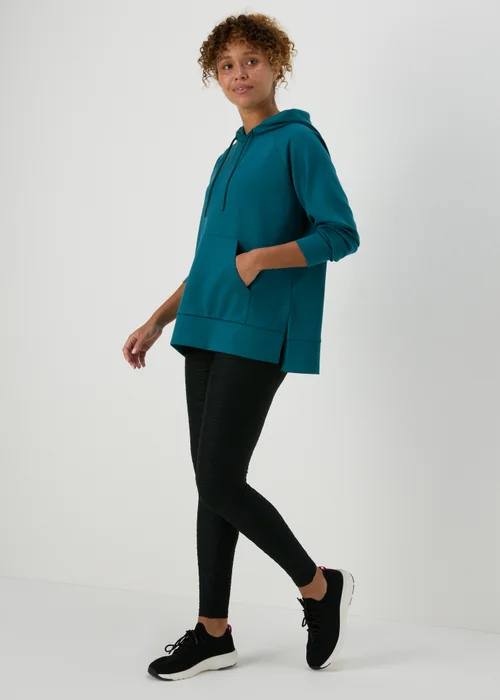 Souluxe Teal Longline Hoodie - S Image 4