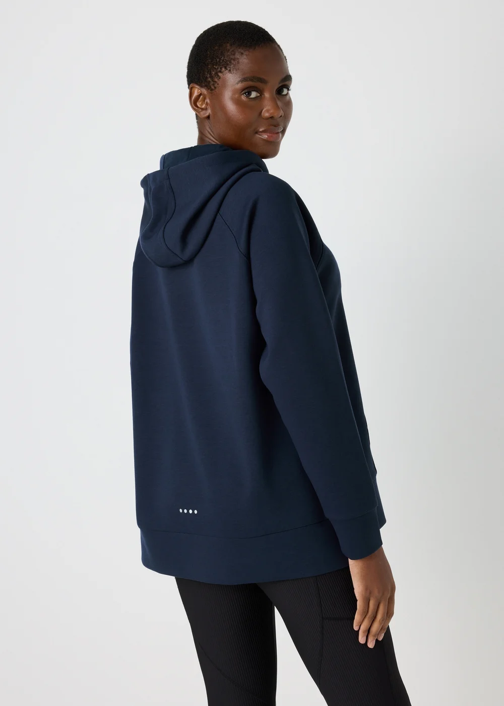 Souluxe Navy Longline Hoodie - S Image 2