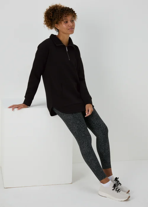 Souluxe Black Scuba Half Zip Top - S Image 4