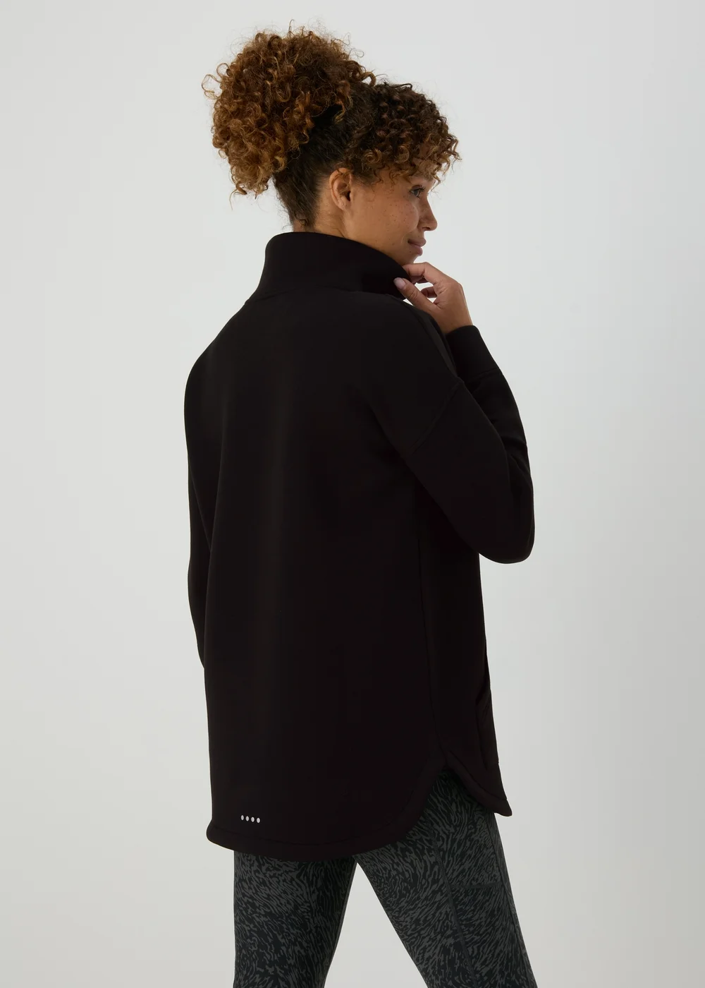 Souluxe Black Scuba Half Zip Top - S Image 2