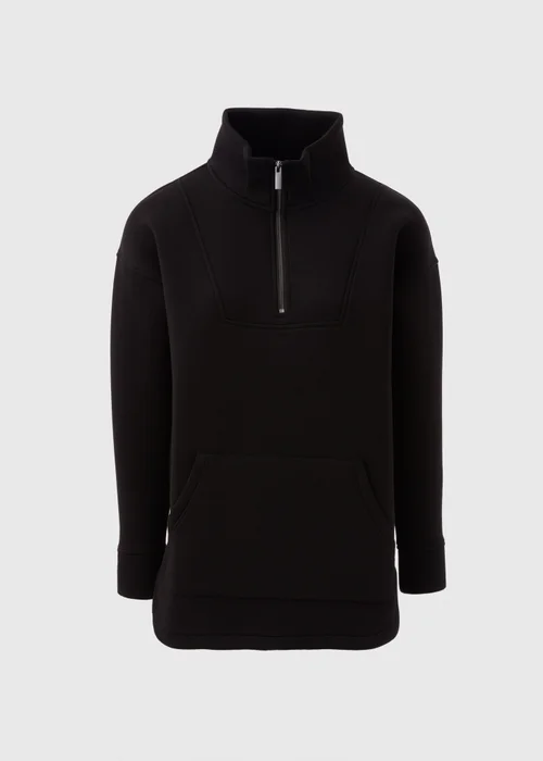Souluxe Black Scuba Half Zip Top - S Image 5