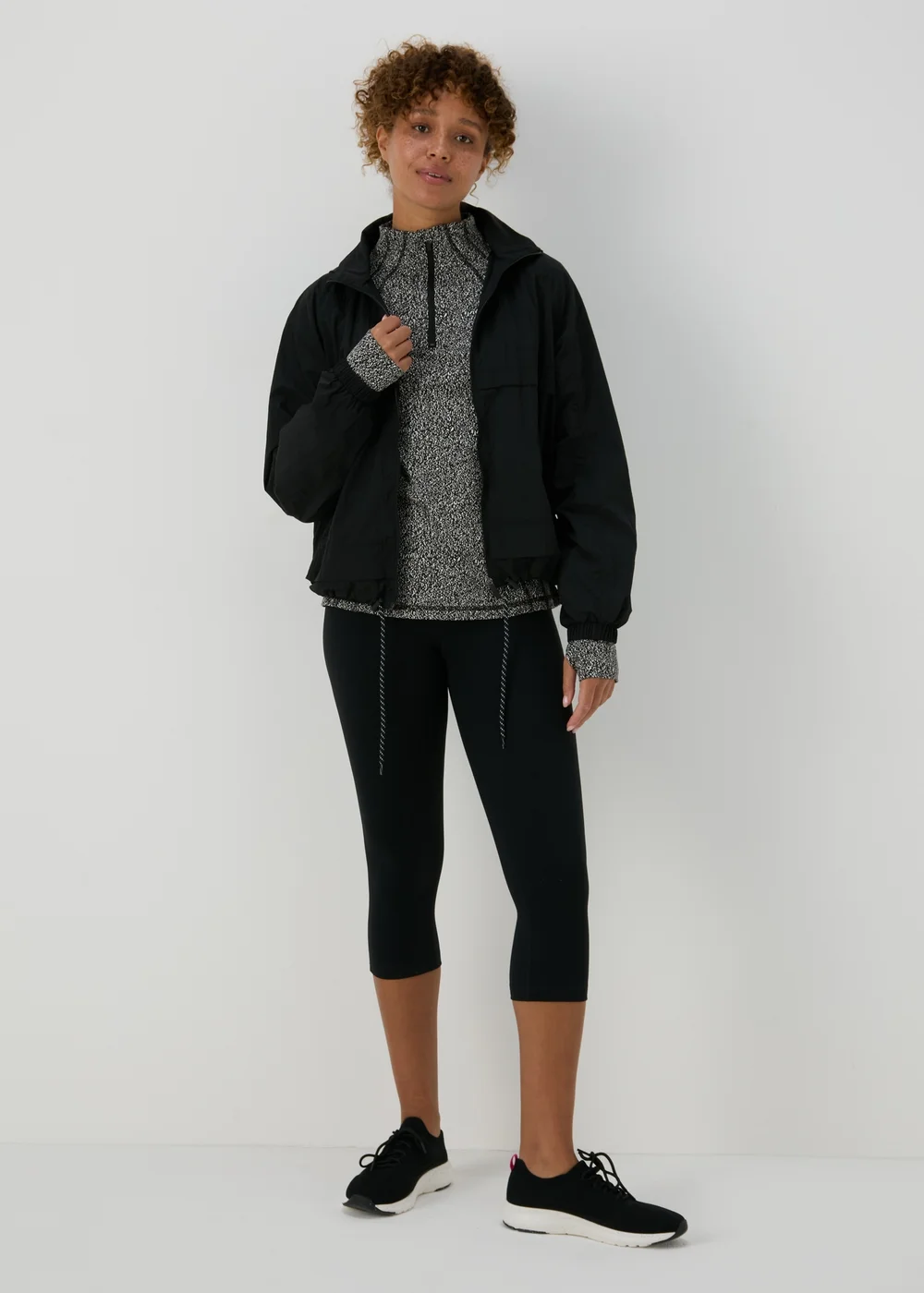 Souluxe Black Half Zip Top - S Image 4