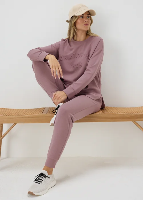 Souluxe Purple Slogan Sweatshirt - S Image 1