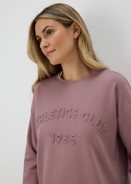 Souluxe Purple Slogan Sweatshirt - S Image 3