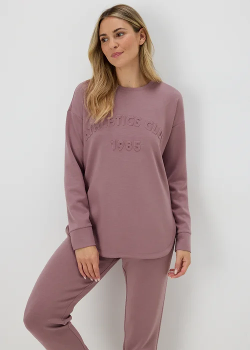 Souluxe Purple Slogan Sweatshirt - S Image 4