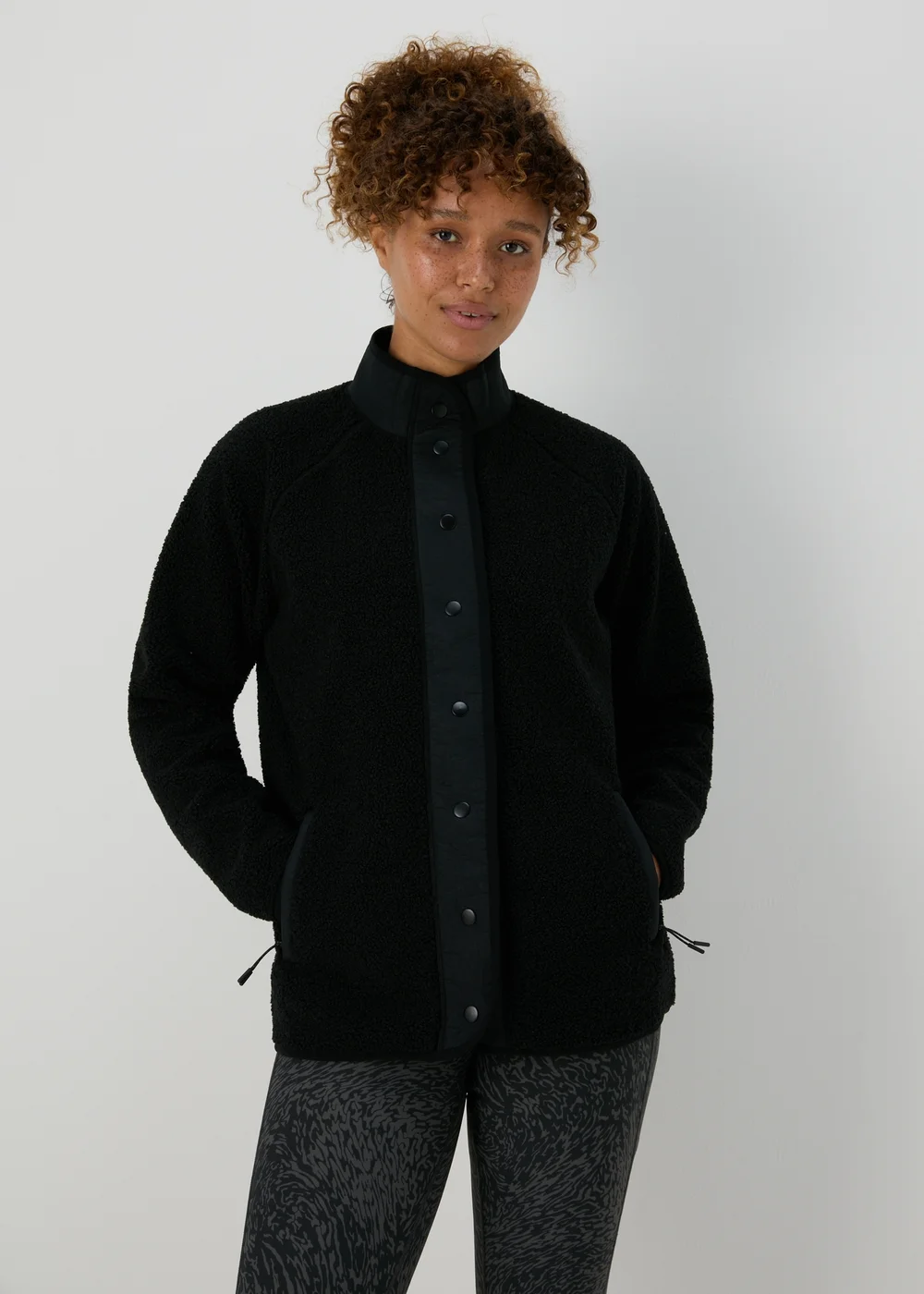 Souluxe Black Fleece Jacket - S Image 1
