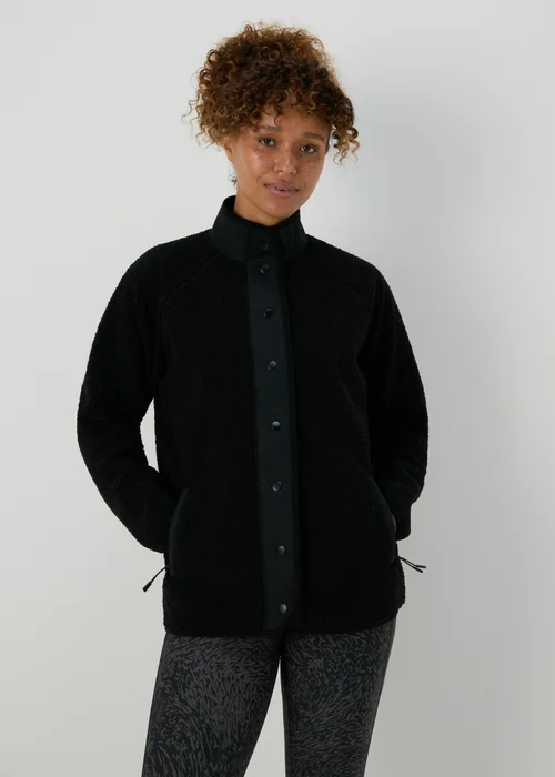 Souluxe Black Fleece Jacket - S Image 1
