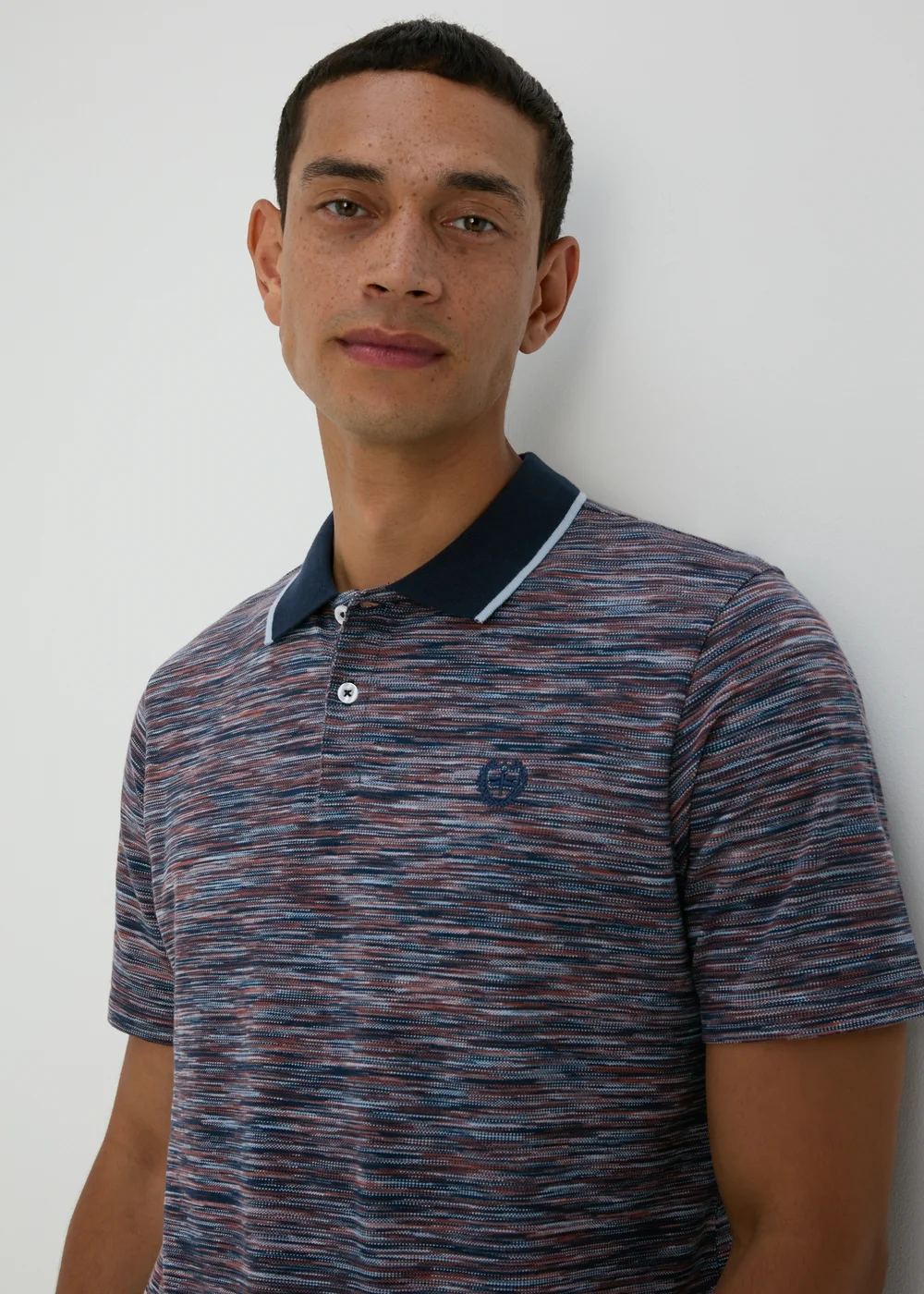 Multicolour Space Dye Polo Shirt - S Image 3