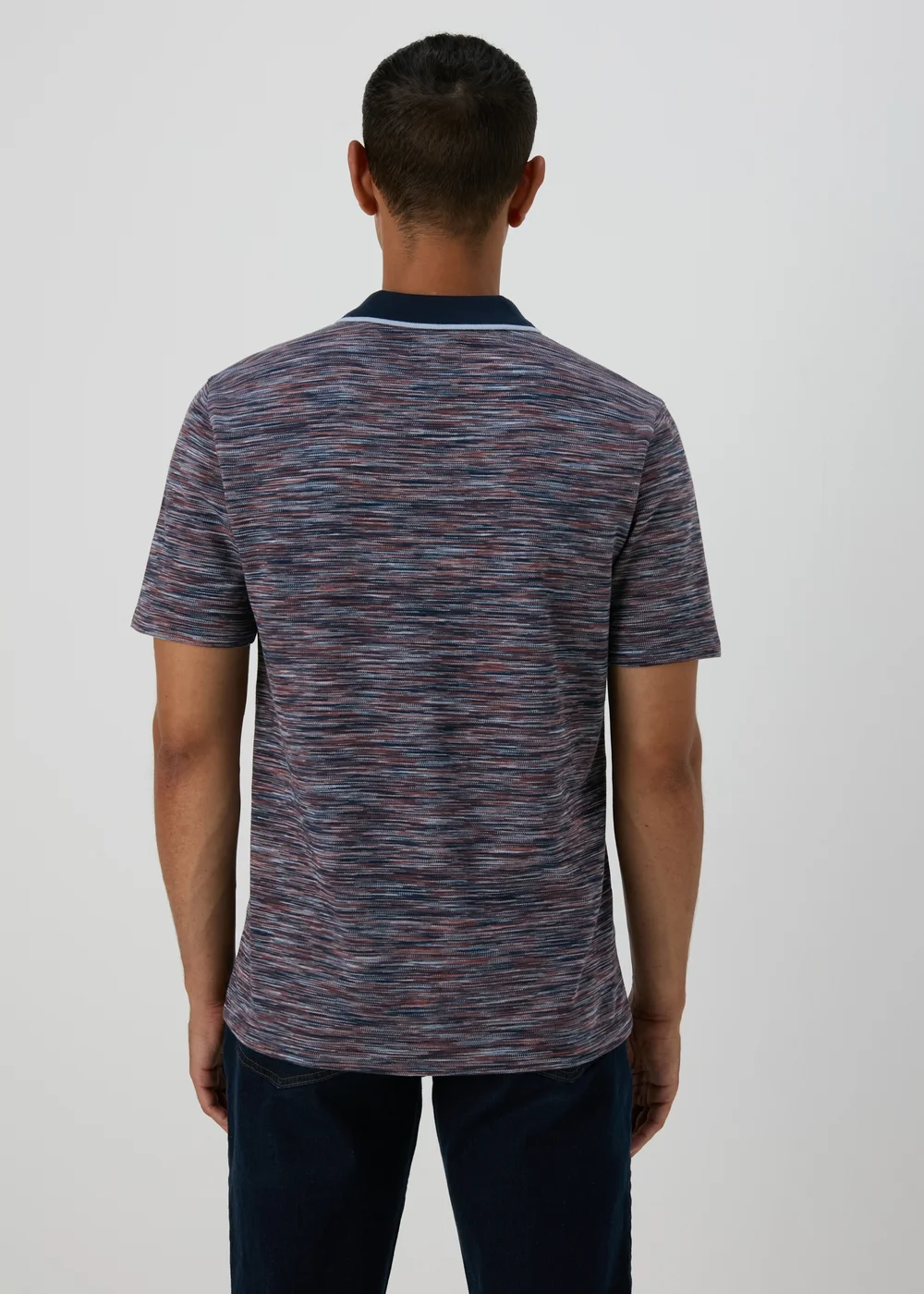 Multicolour Space Dye Polo Shirt - S Image 2