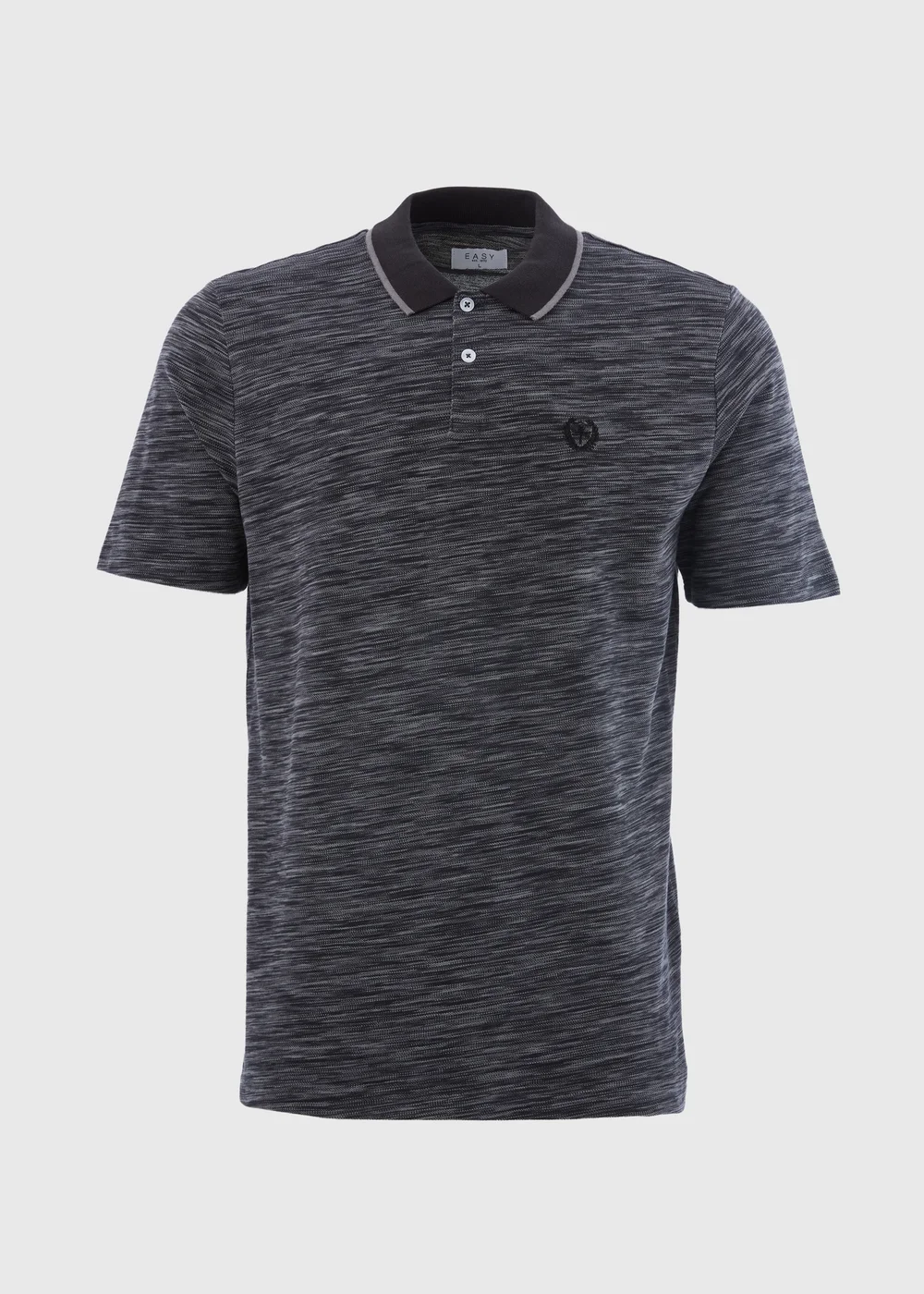 Black Space Dye Polo Shirt - S Image 5