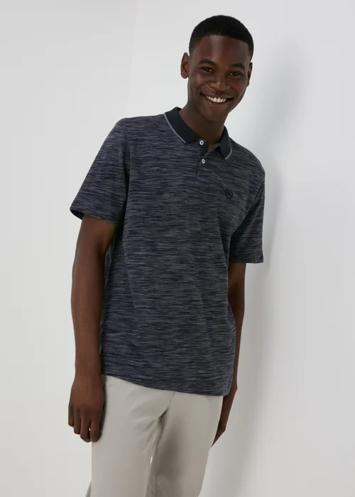 Black Space Dye Polo Shirt - S Image 1