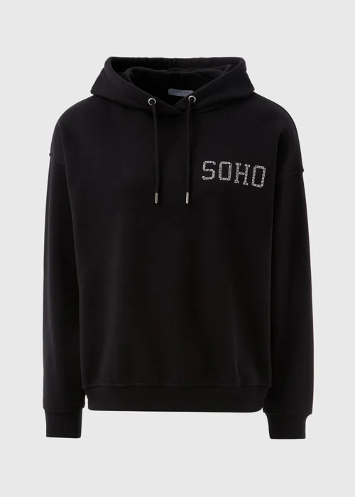 Black Sequin Soho Hoodie - S Image 4