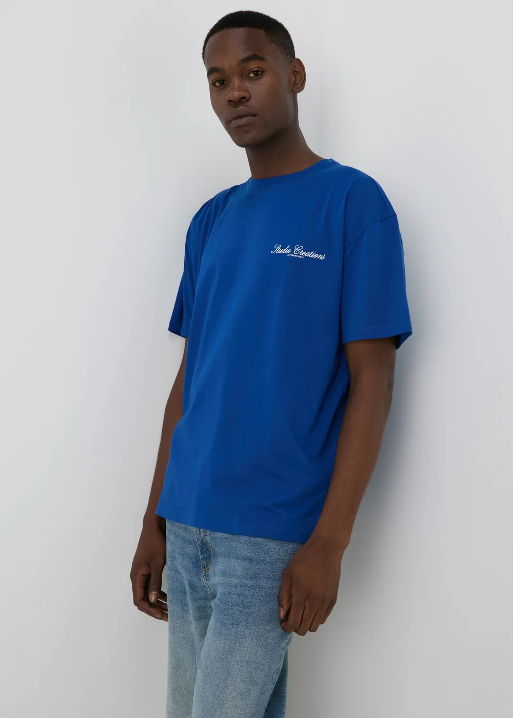 Cobalt Blue Graphic T-Shirt - S Image 3