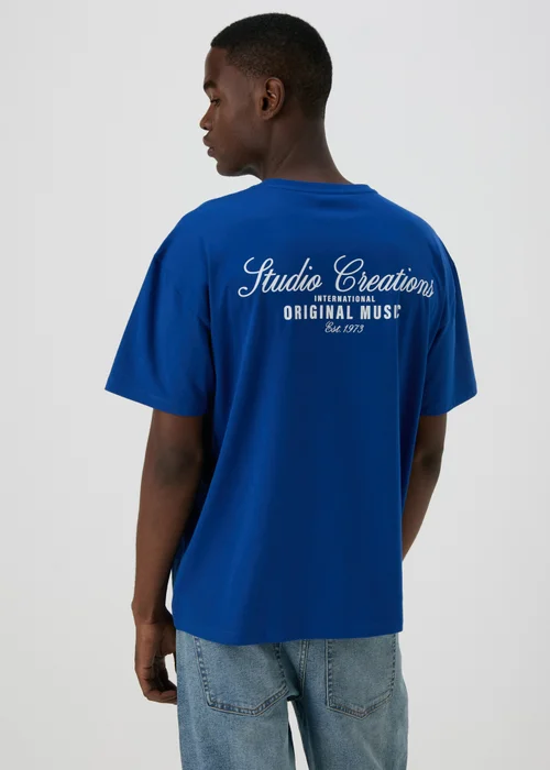 Cobalt Blue Graphic T-Shirt - S Image 2