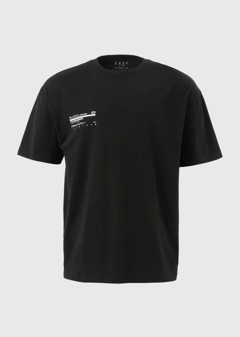 Black Digital Print T-Shirt - S Image 5