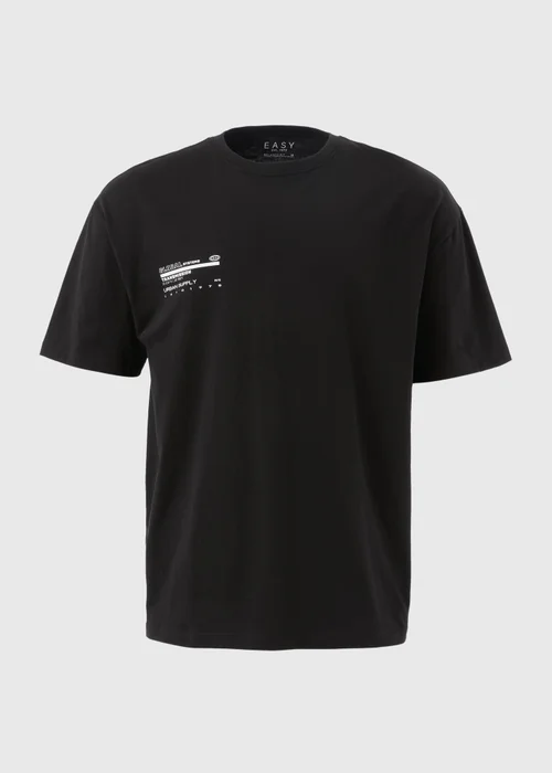 Black Digital Print T-Shirt - S Image 5