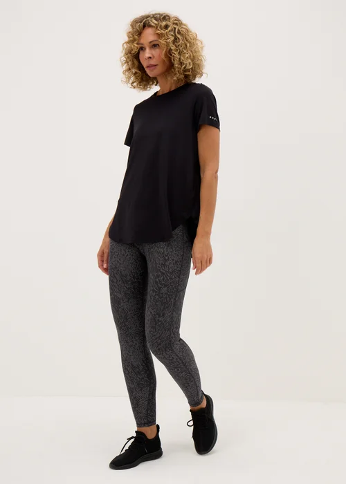 Souluxe Black Tonal Print Leggings - 8 Image 1