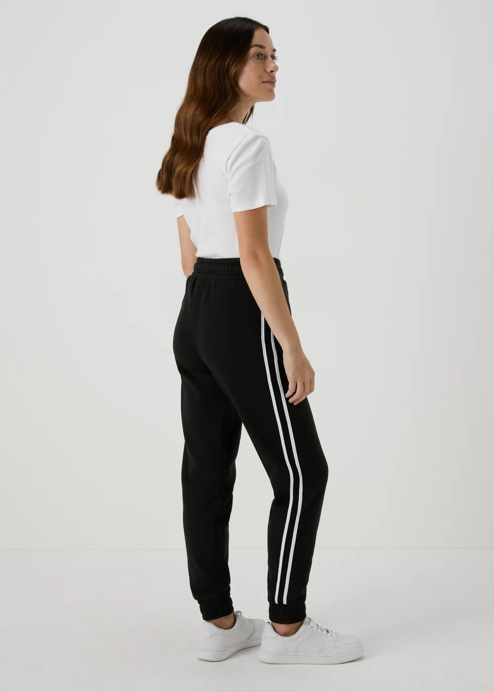Black Side Stripe Jogging Bottoms - S Image 2