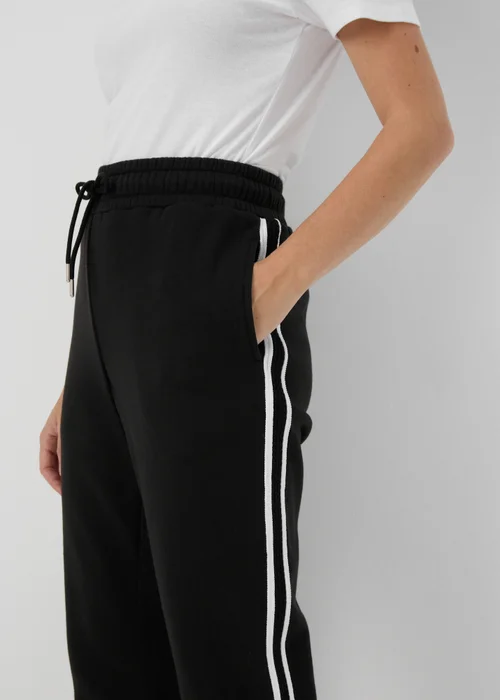 Black Side Stripe Jogging Bottoms - S Image 3