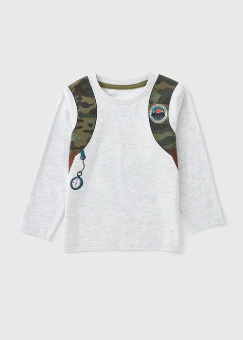 Boys Grey Backpack T-Shirt (1-7yrs) - 1-1.5 Yrs Image 1