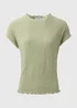 Green Textured T-Shirt - Size 8 Image 5