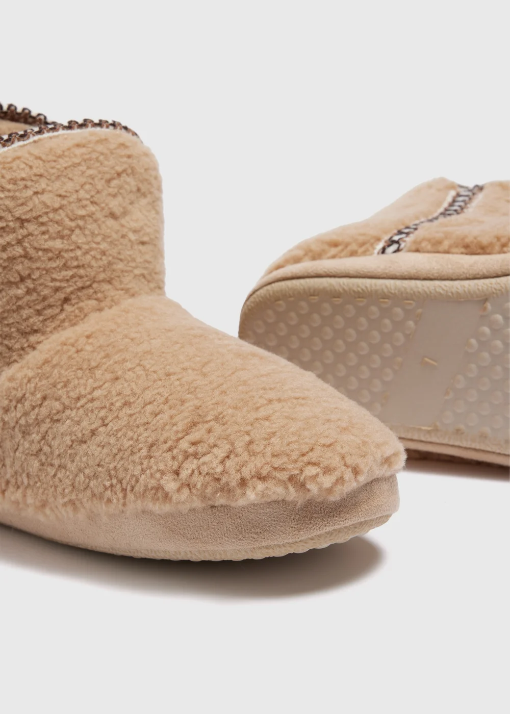 Tan Borg Slipper Boot - Small Image 2