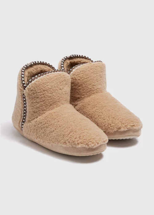 Tan Borg Slipper Boot - Small Image 1