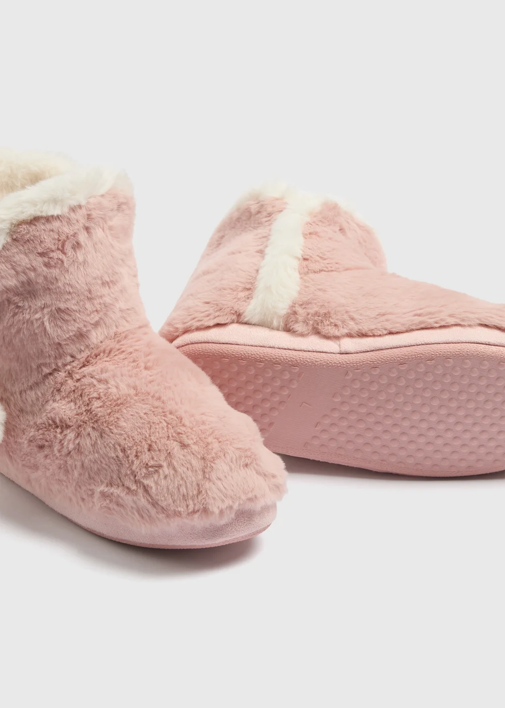 Pink Fur Slipper Boots - Small Image 2